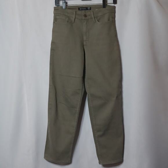 ATHLETA Women's Olive Green Flex Straight Leg Crop Jeans. Size 4 - Picture 4 of 16